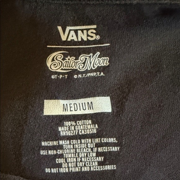 Vans x Sailor Moon Graphic T Shirt Black Medium Anime Collaboration Tee - Picture 2 of 7